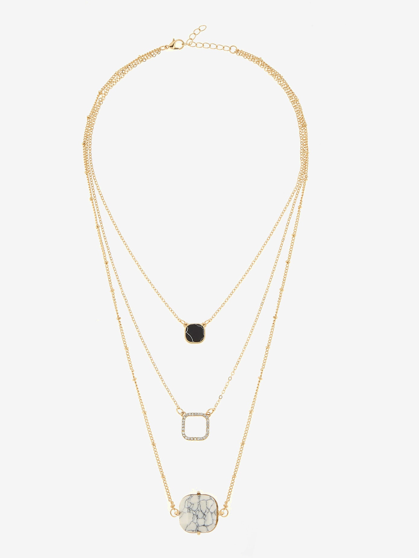 Chaîne avec pendentif collier à plusieurs rangées