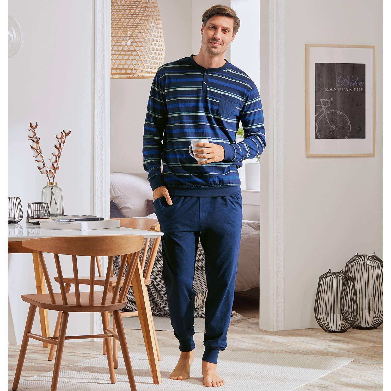 Erwin Müller Single-Jersey Herren-Schlafanzug
