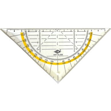 Equerre géométrique, flexible, hypoténuse 160 mm