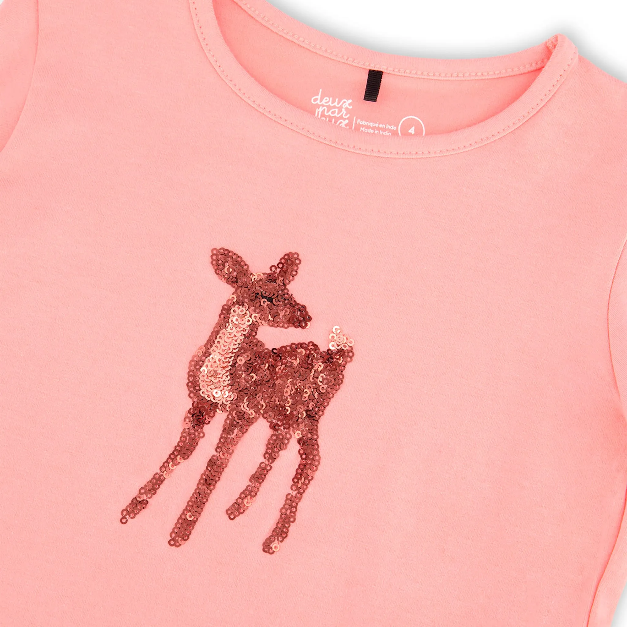 Deux par Deux T-Shirt Manches Longues Faon 7-10ans