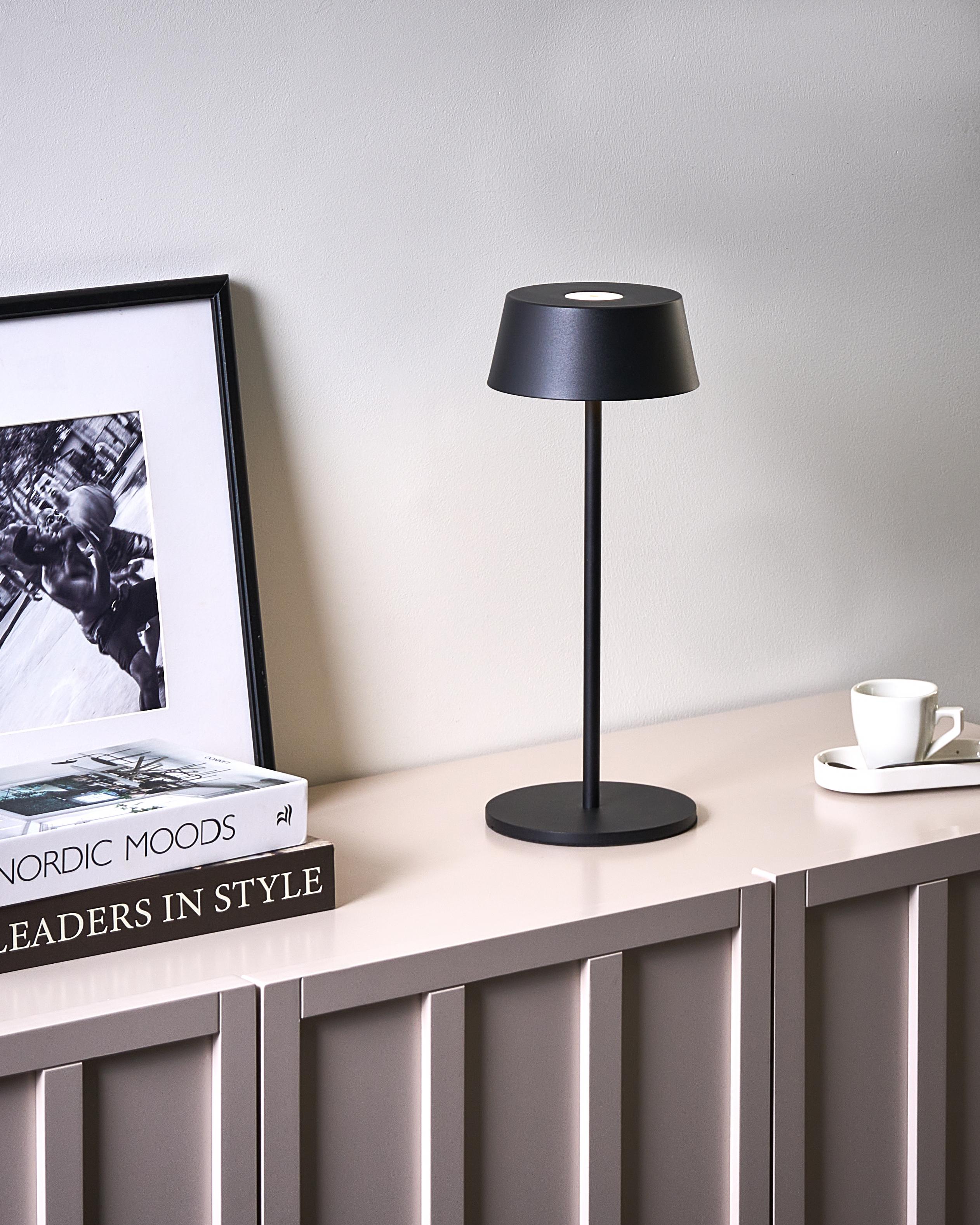 LED draadloze tafellamp GUDER met dimmer Metaal Zwart