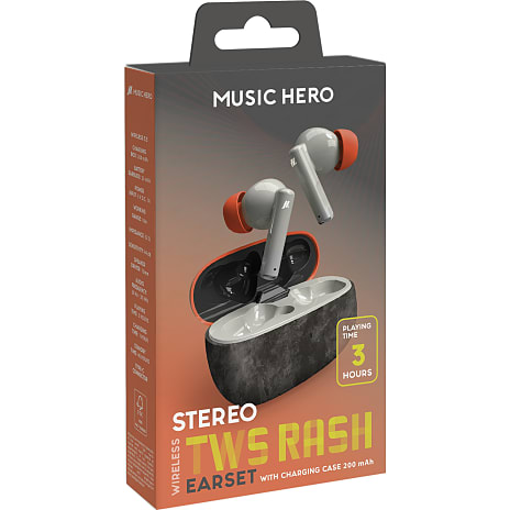 Music Hero trådløse in-ear høretelefoner - hvid og blå