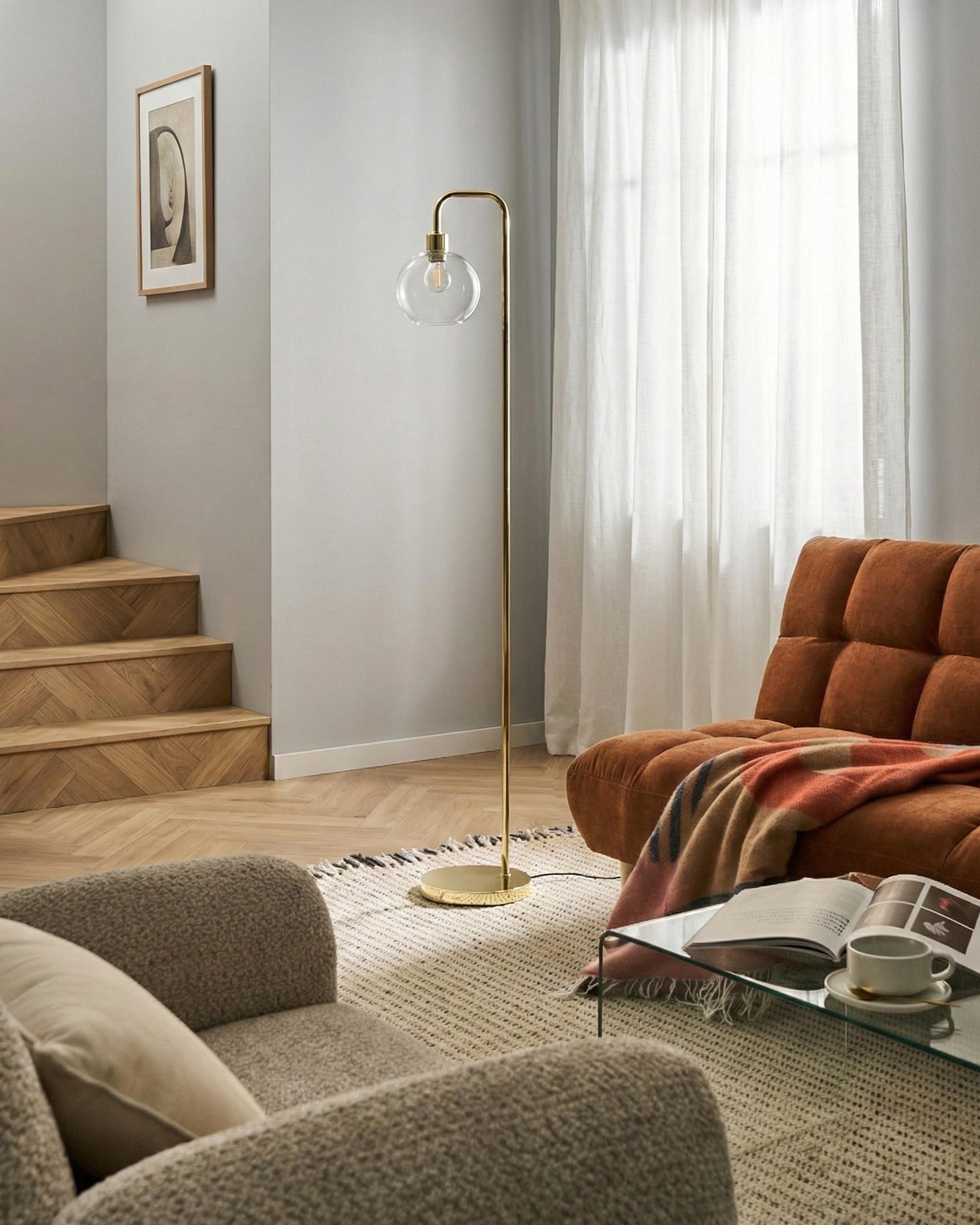 Staande lamp OKAVANGO Metaal Goud