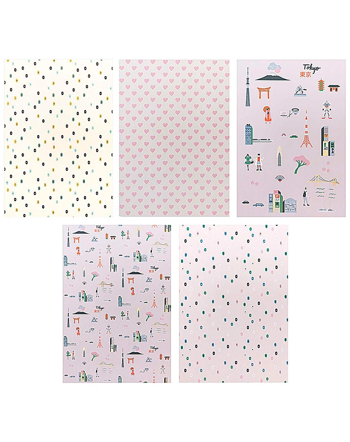 Motivpapier-Block TRAVEL THE WORLD 40 Blatt in natur