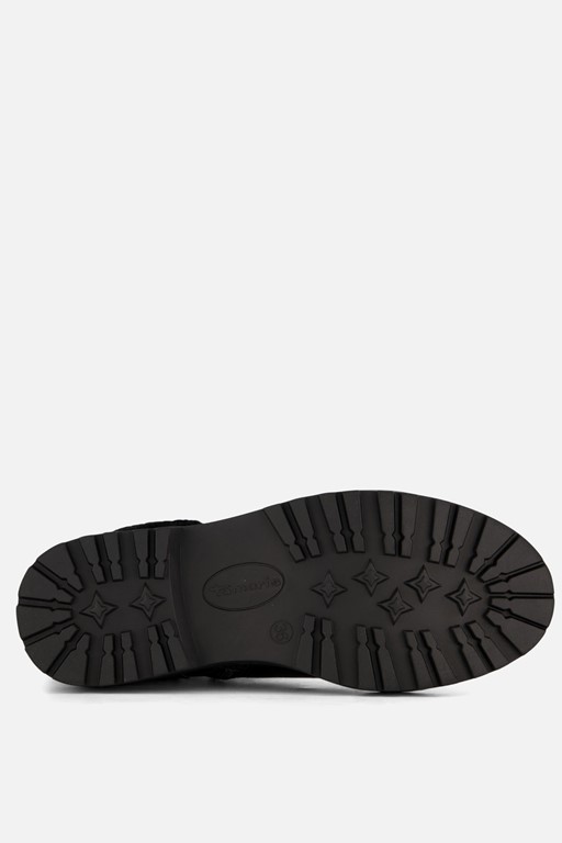 Tamaris Leopard Veterboots zwart Textiel