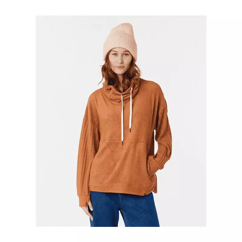 Sweat femme RIPCURL Cosy Roll Neck Ii Light Brown