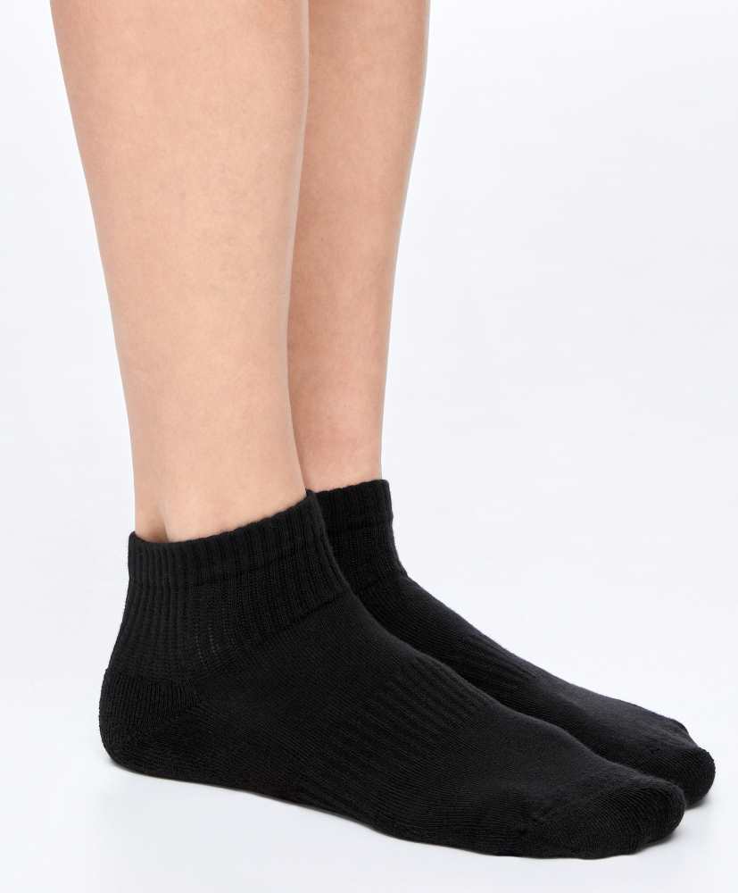 3 pares de meias esportivas de algodão.