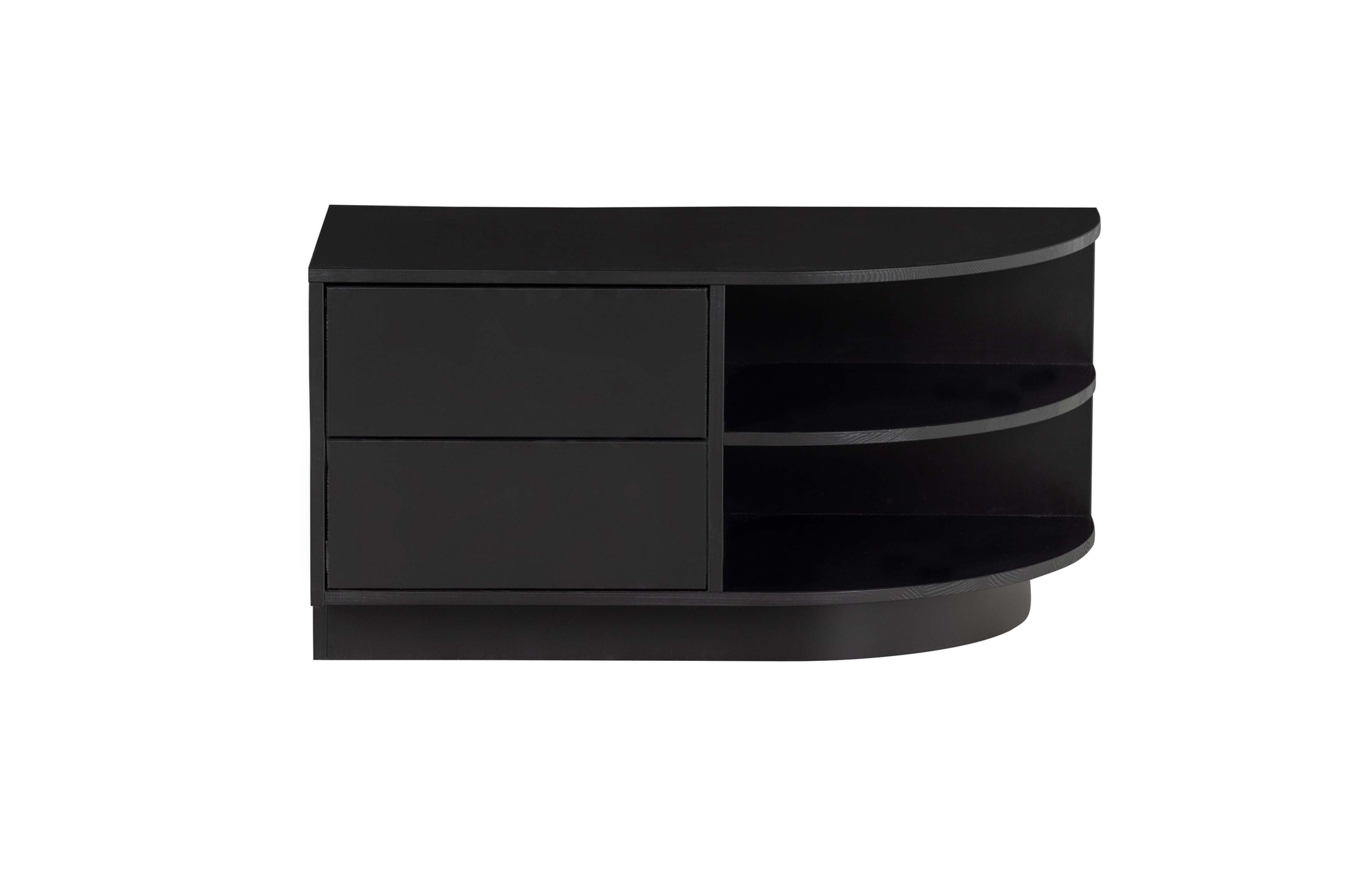 WOOOD tv meubel Finca rond Tv meubel Finca rond rechts - Zwart