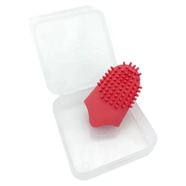 Escova de dentes infantil de viagem Lov'FROG com bambu e morango