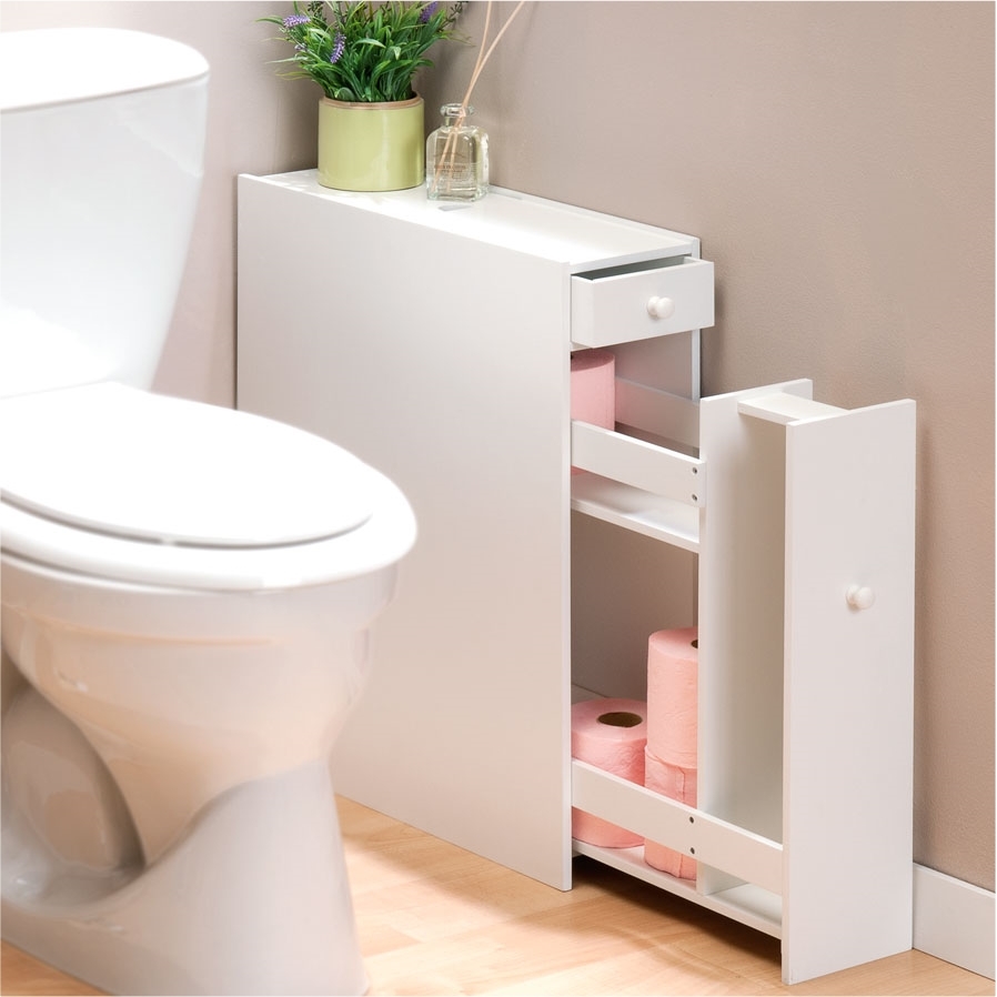 Petit meuble WC blanc