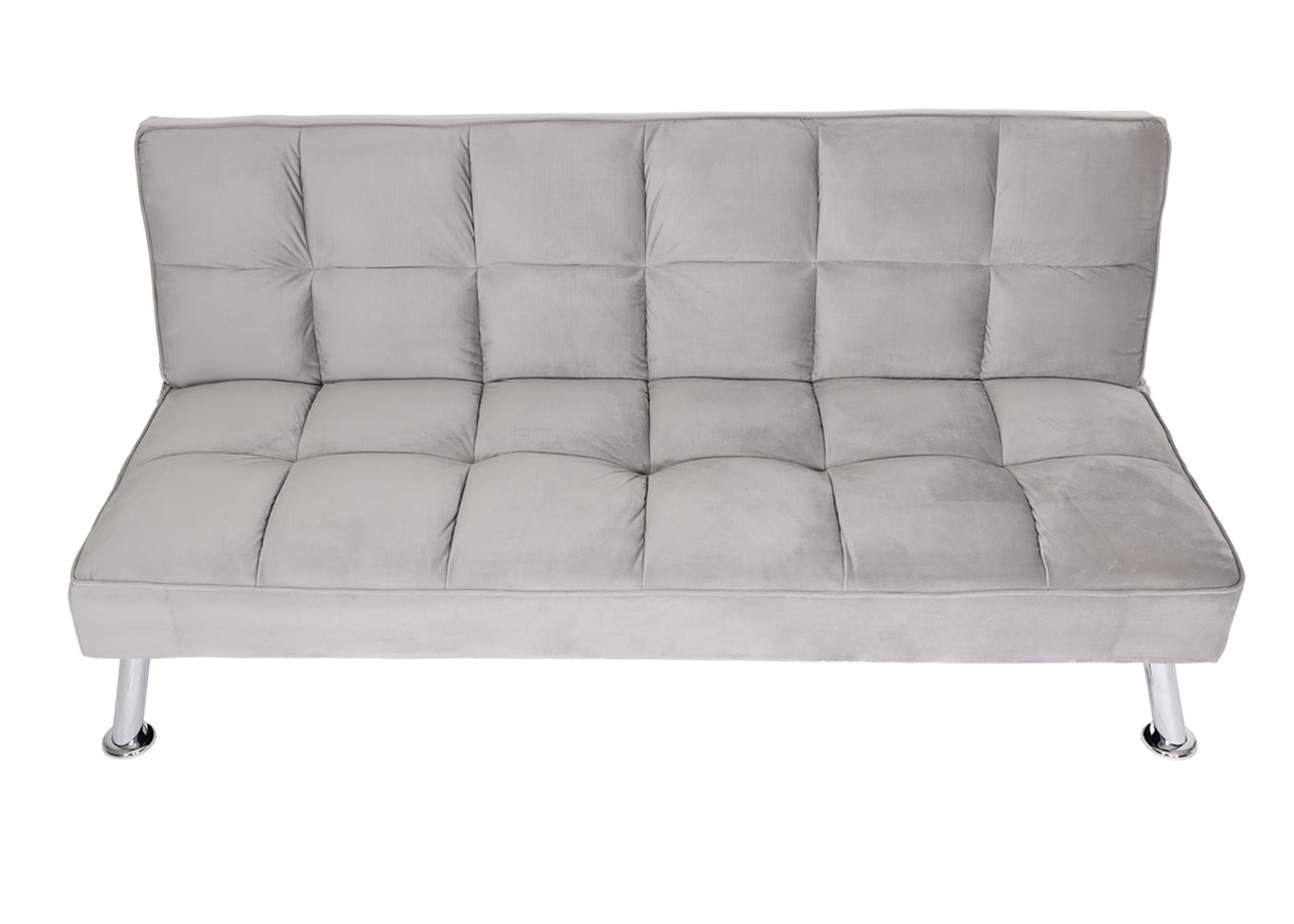 Sofa MCW-K21, Klappsofa Couch Schlafsofa, Nosagfederung Schlaffunktion Liegefläche 181x107cm ~ Samt, grau