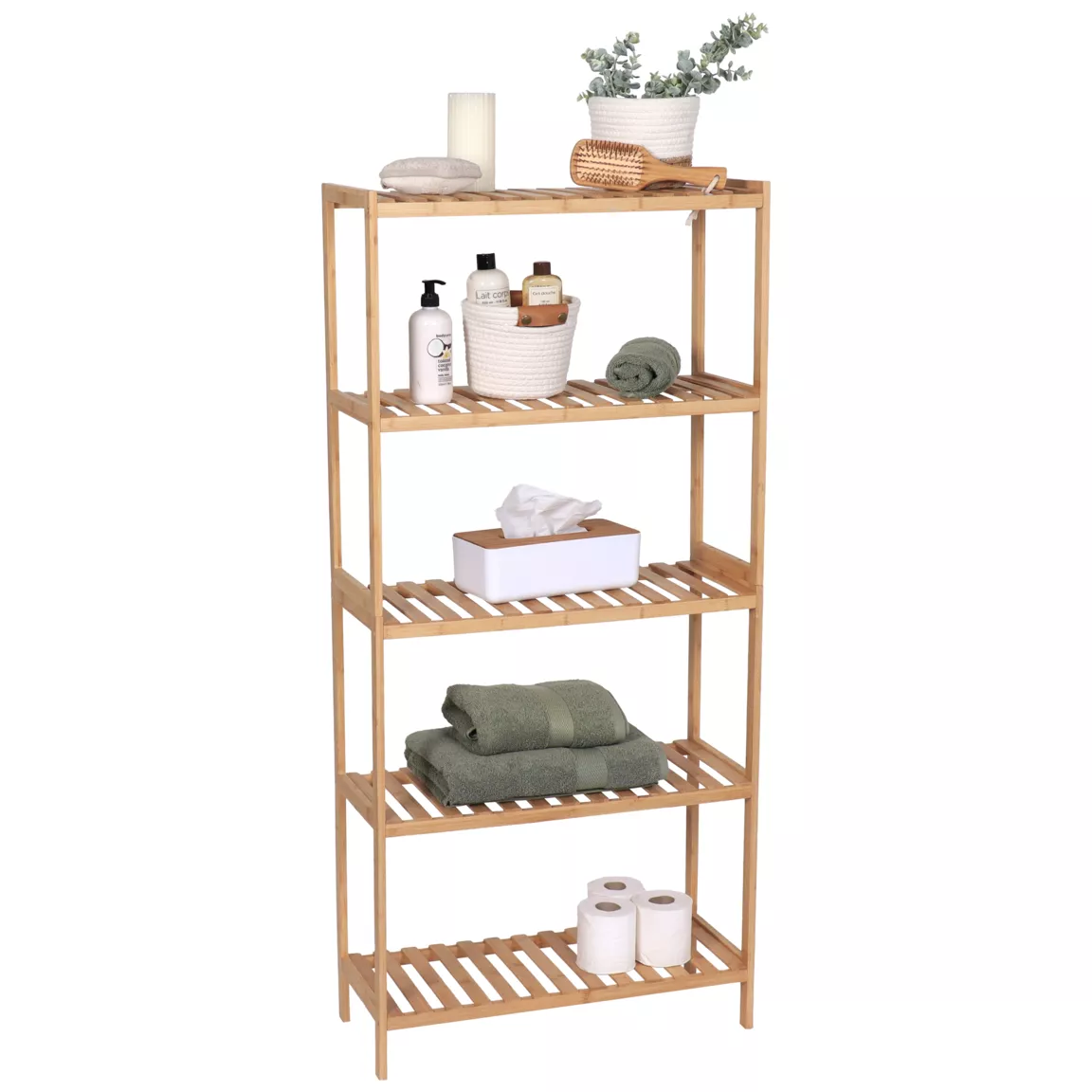 Etagère rangement en bambou (H130 cm) Harmonie Naturel