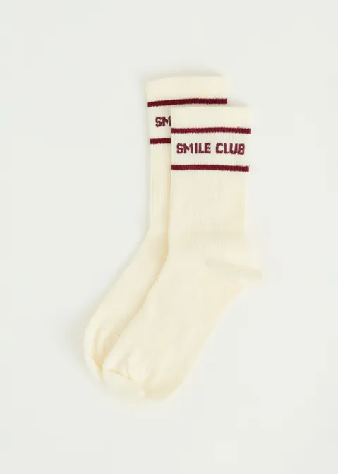 Sokken smile club off-white (CREME.L)