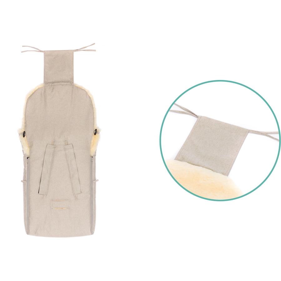 fillikid Winterfußsack Jarvis Lammfell Sand Melange