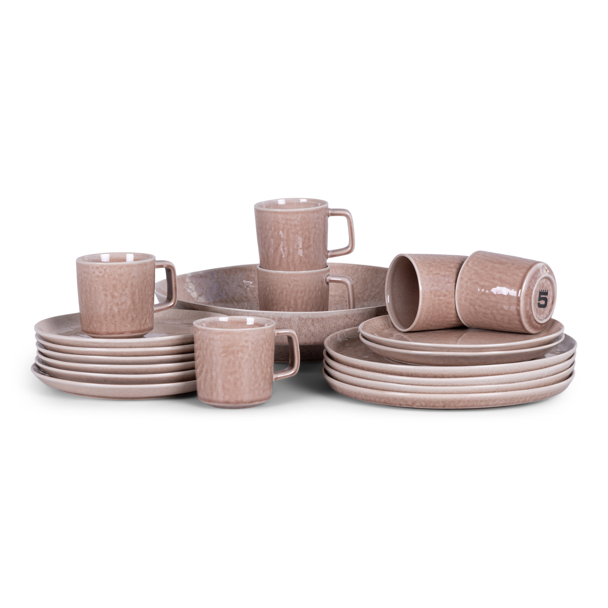 Dinerbord Celia smoke rose Ø26,6 cm - set van 4