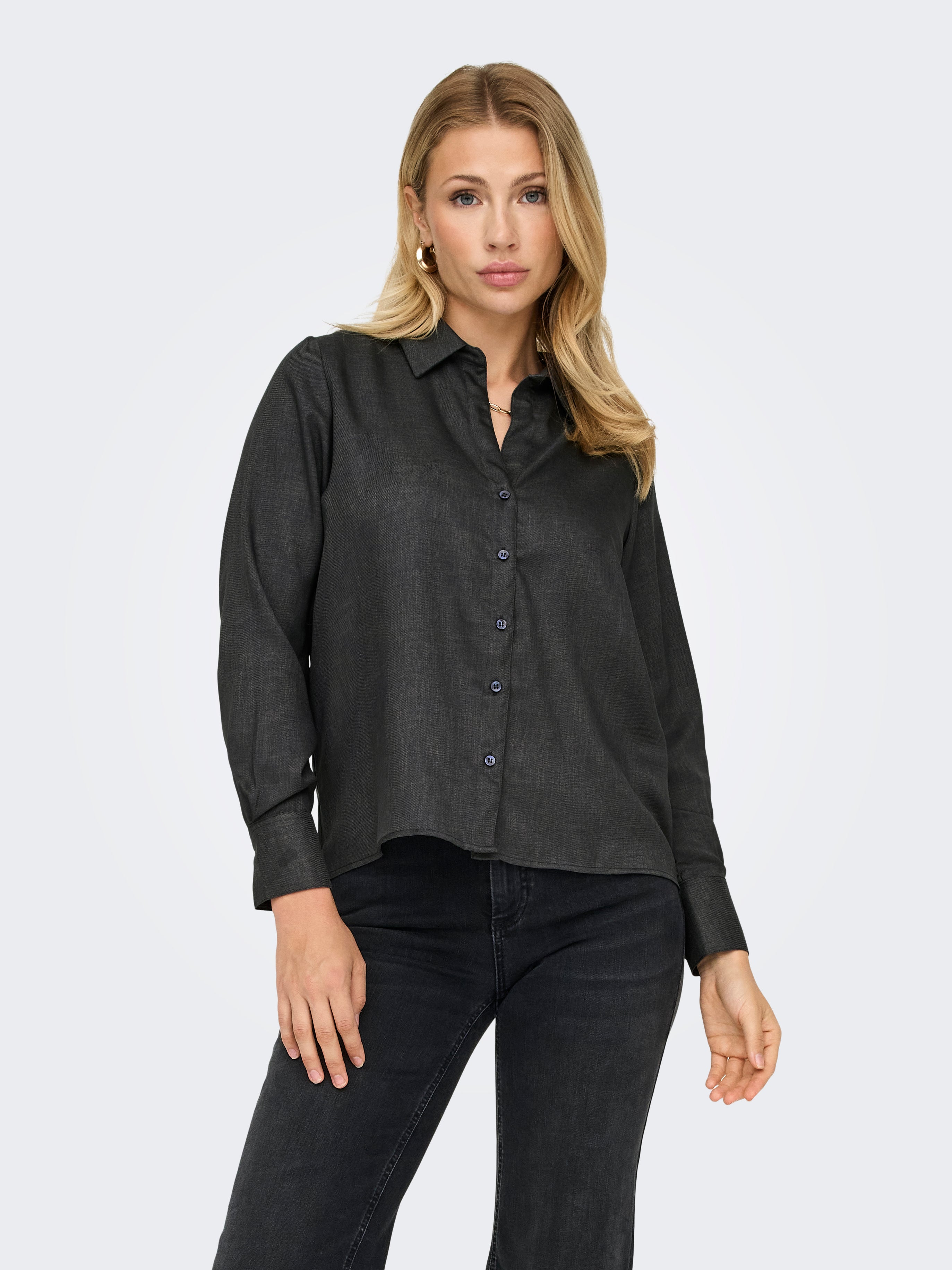 ONLLULU Hemd Dark Grey Melange