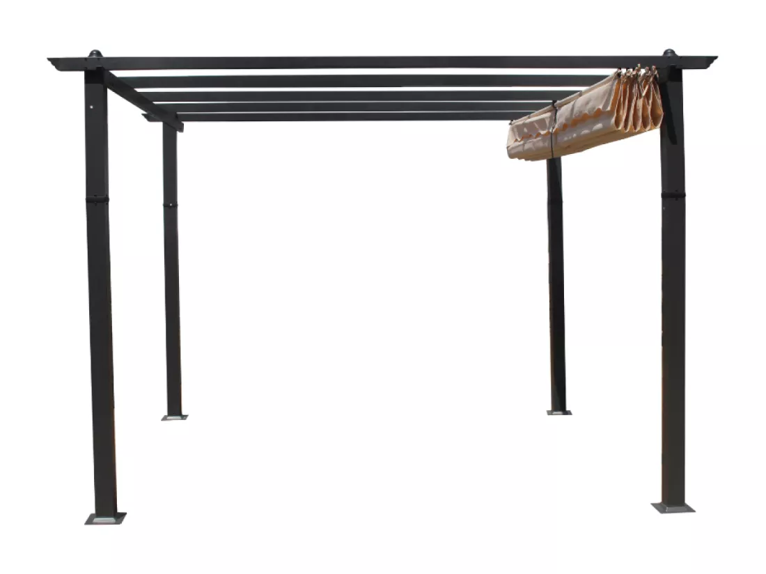 Pergola taupe 3x3m en aluminium Gazebo