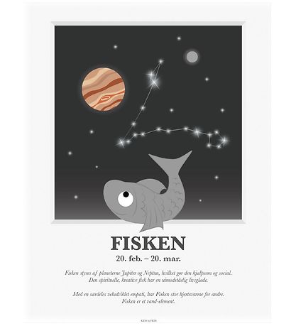 Kids by Friis Poster - Sternzeichen - Fische