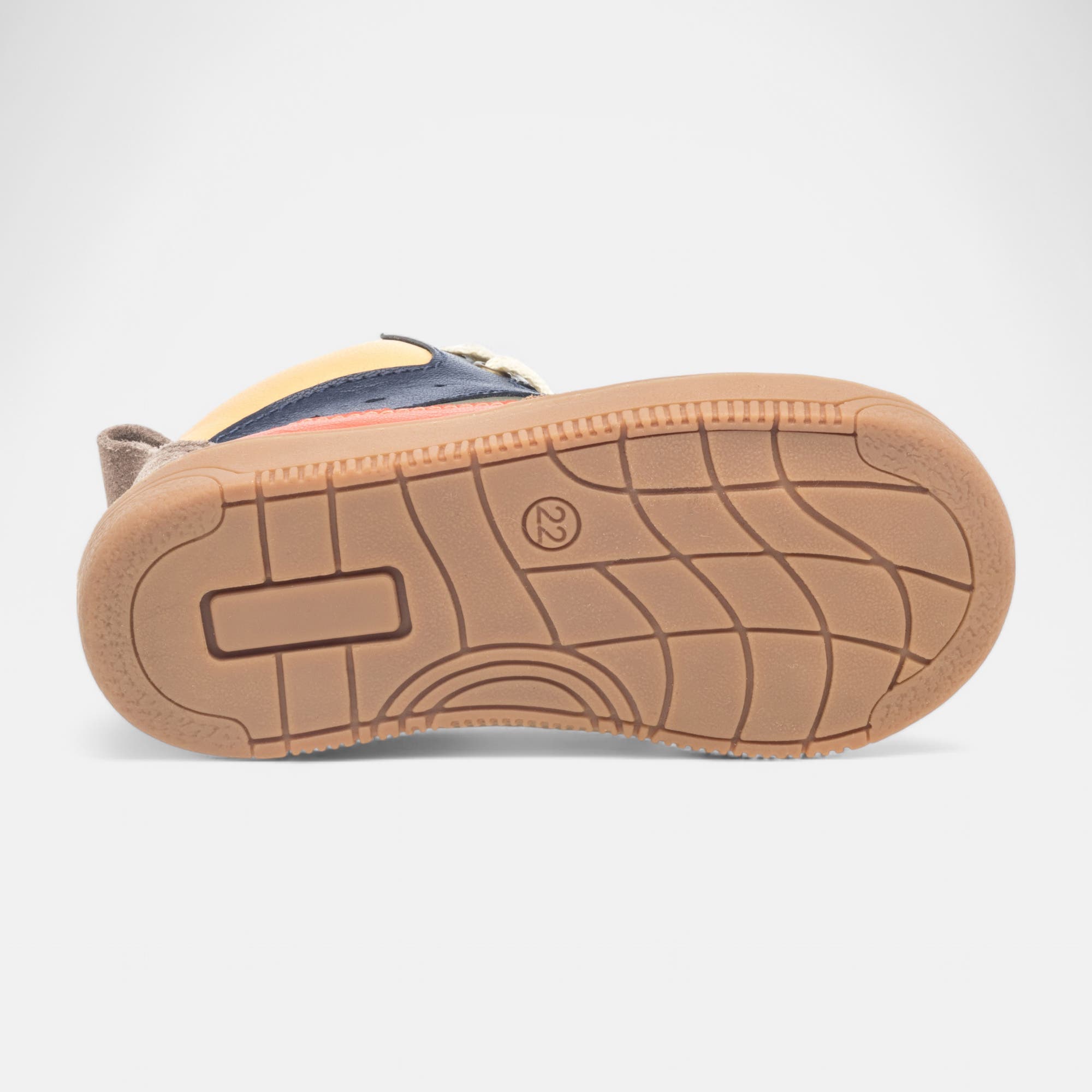 Baskets hautes Bébé garçon en cuir bleu marine