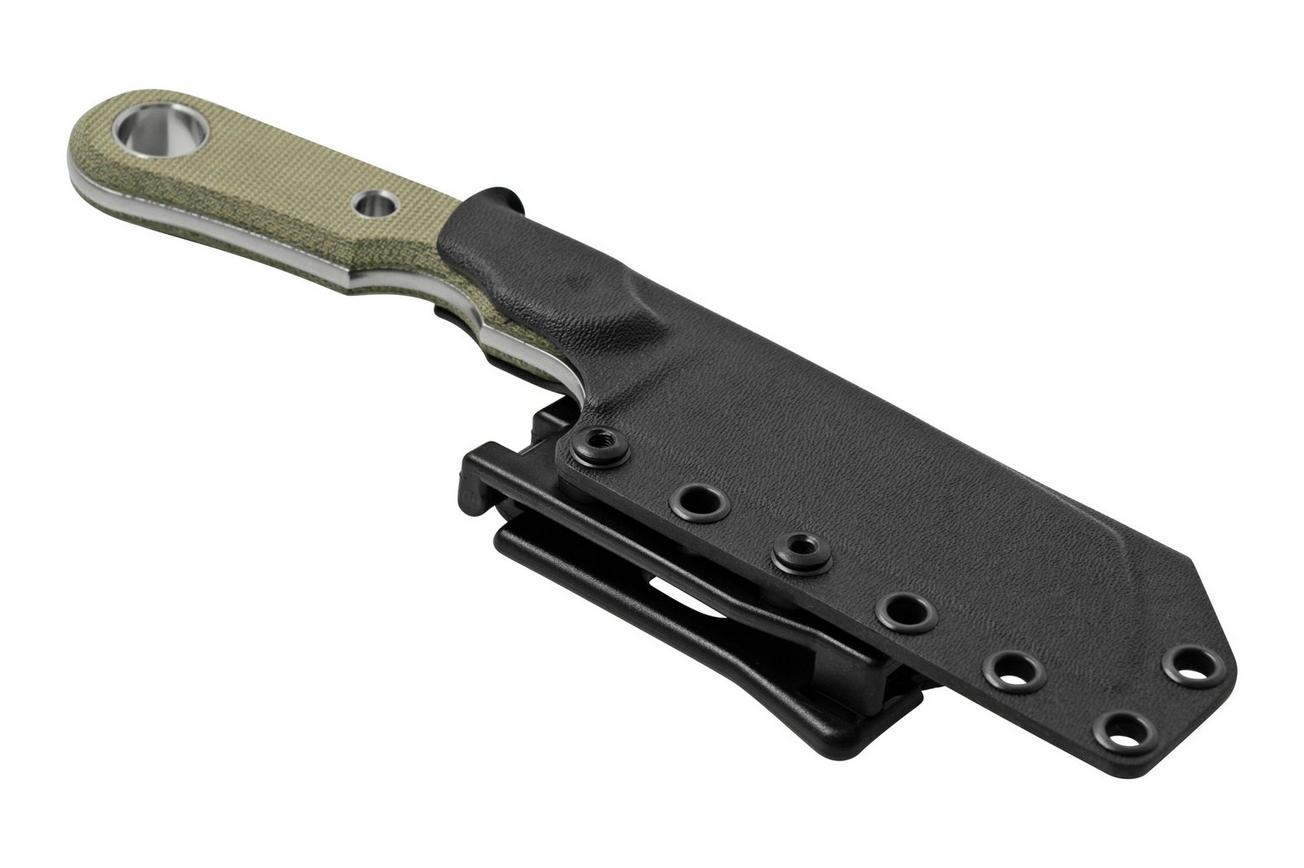 Viper Basic 2 VT4032CG D2 Sheepsfoot Stonewashed, Green Canvas Micarta, vaststaand mes