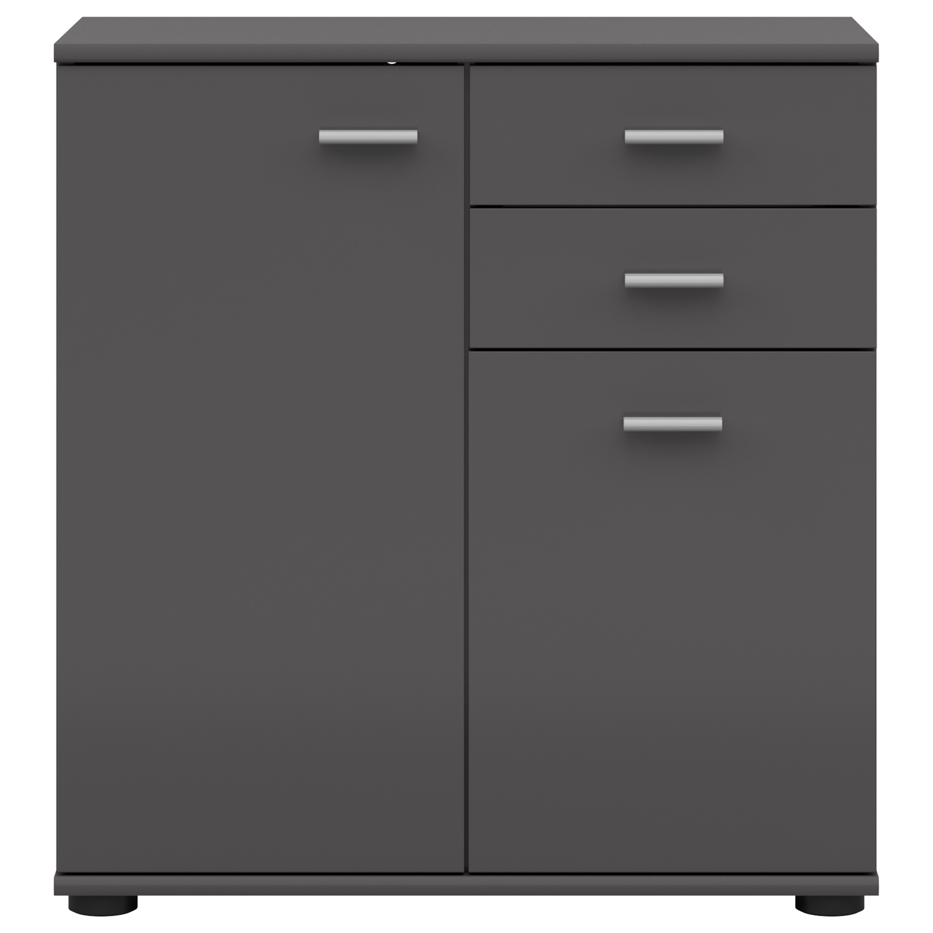 Kommode - anthrazit - 2 Schubladen - 71 cm breit