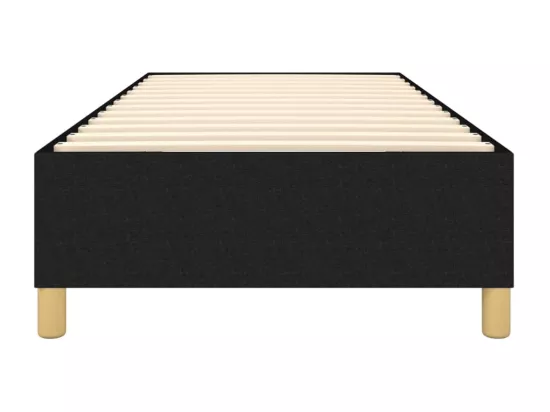 Sommier à lattes de lit Noir 100x200 cm Tissu