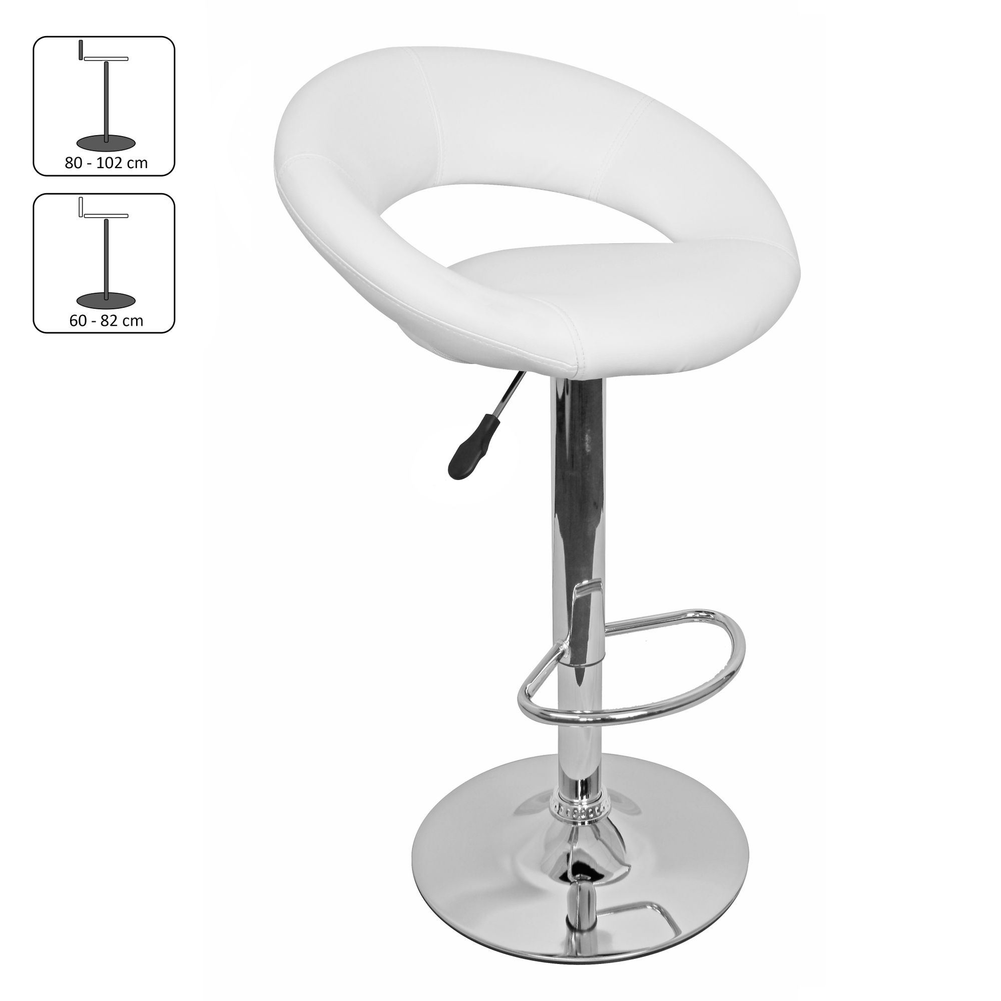 FineBuy Barhocker mit Lehne Höhenverstellbar Design Barstuhl Modern Tresenhocker
