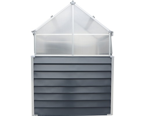 Klassieke verhoogde tuinbak WESTANN Store & Grow inclusief opbergruimte 120 x 120 x 169 cm antraciet