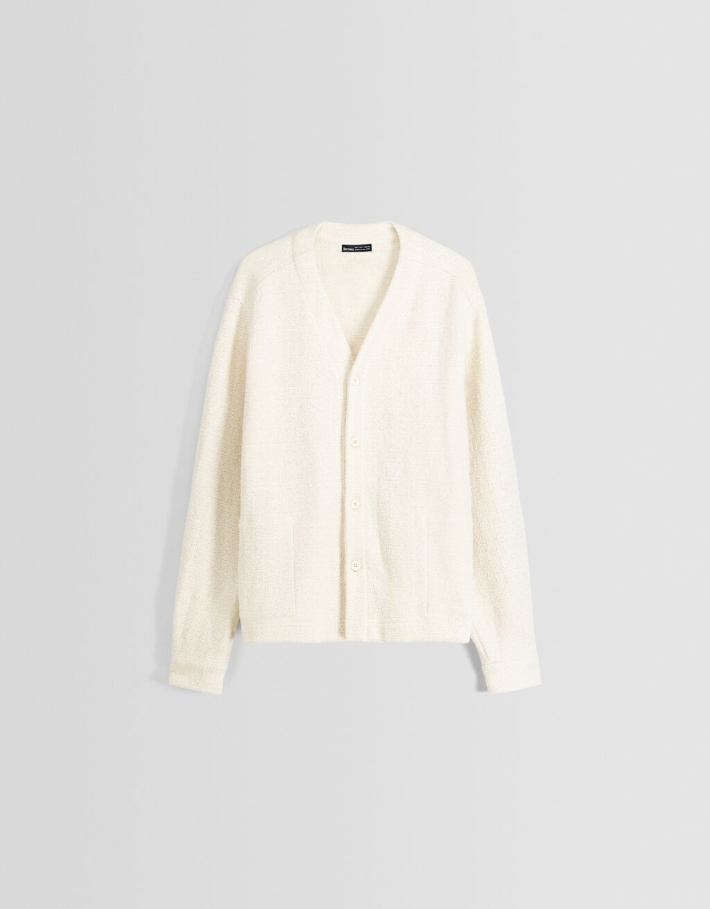 Cardigã curto estilo camisa