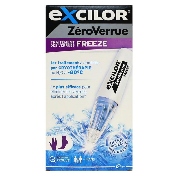 Zero verrue Freeze Excel traitement des verrues 7,5g