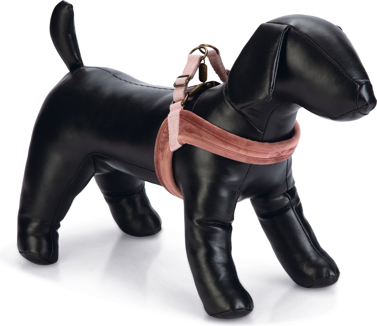 Designed by Lotte hondentuig Velura roze 42-52 x 2,5 cm S