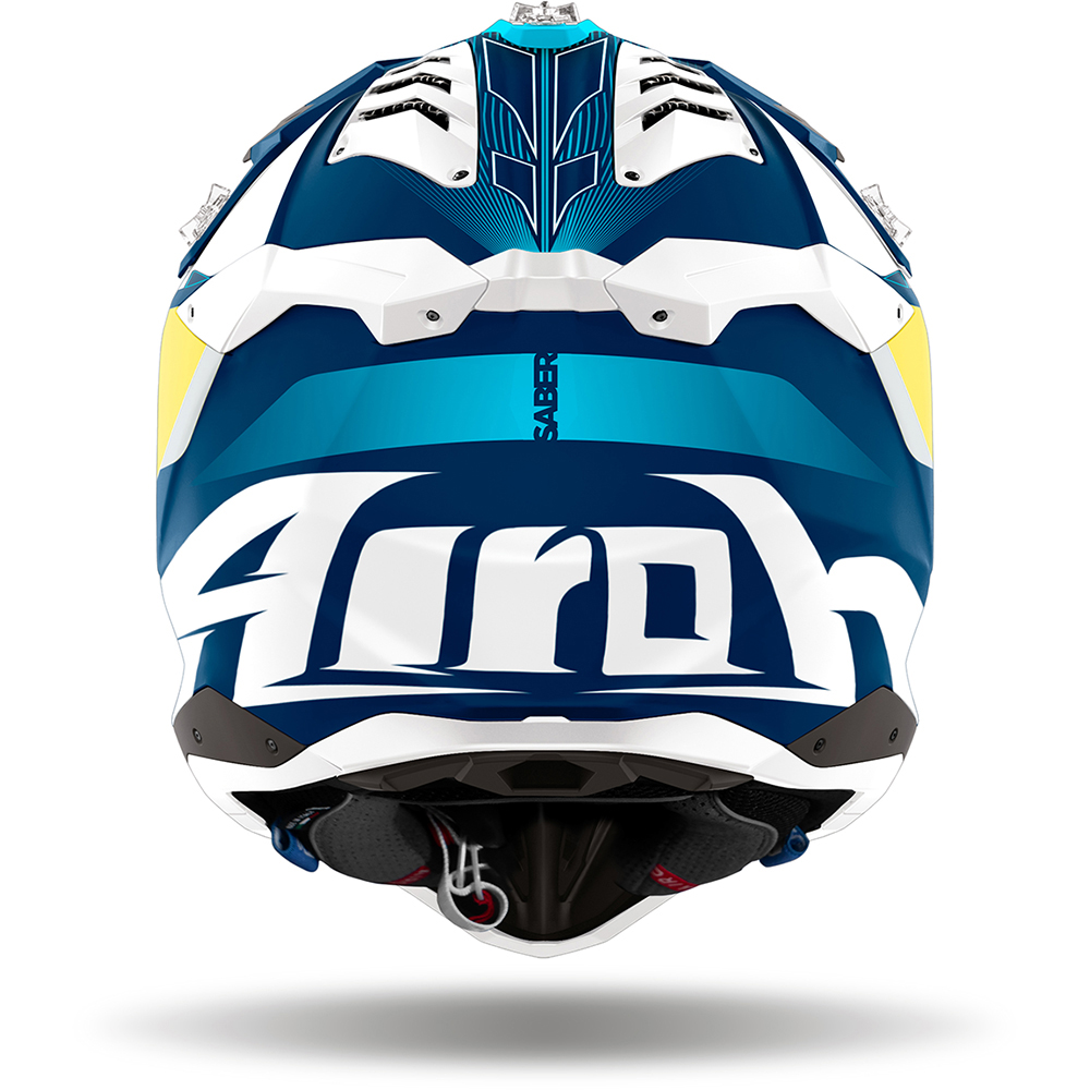 Airoh - Casque Aviator 3 Saber Bleu / Jaune / Blanc / Mat
