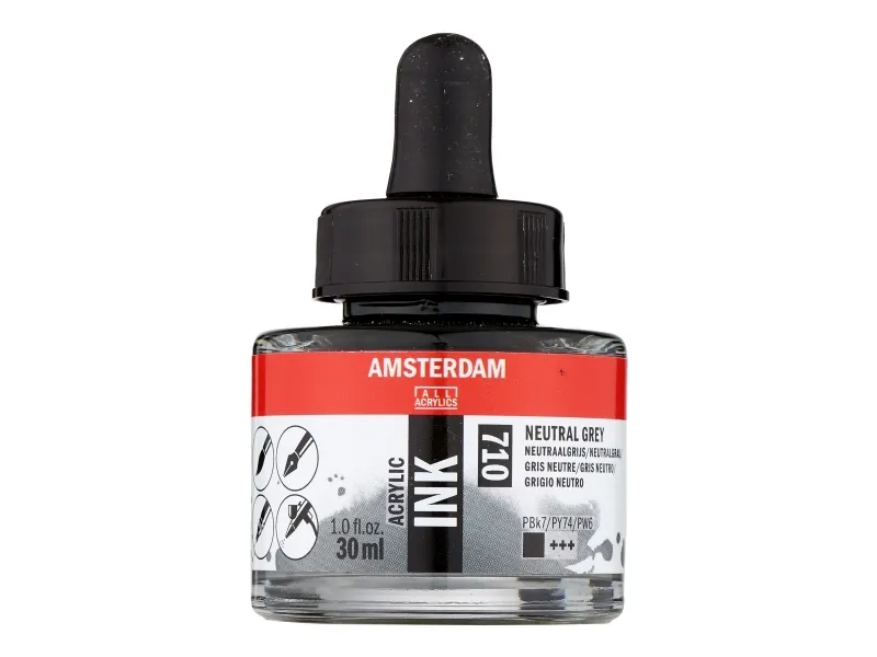 Amsterdam Acrylic Ink Bottle Neutral Grey 710
