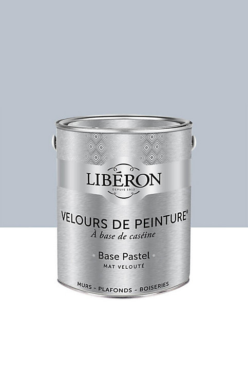 Peinture multisupport murs, plafonds et boiseries Velours de peinture gris conserverie Libéron 2,5L