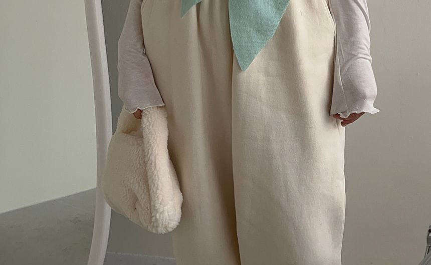 Coris - Set: Effen top met lange mouwen en mockneck + Effen top met strik en camisole