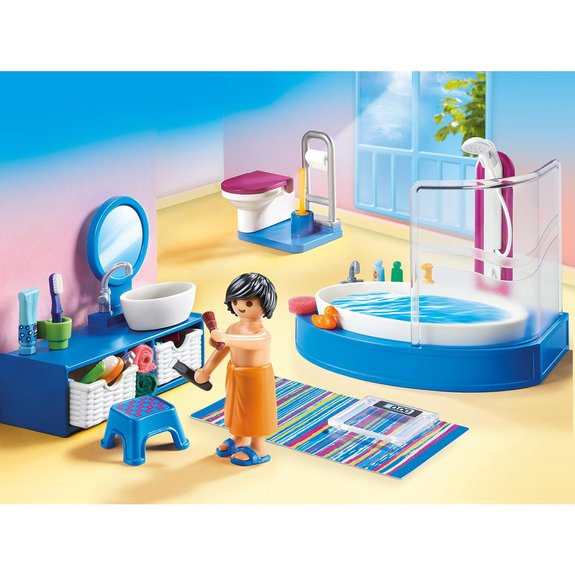 Salle de bain avec baignoire Playmobil Dollhouse 70211
