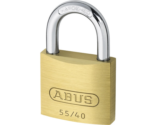 Abus 55/40 messing hangslot, gelijksluitend