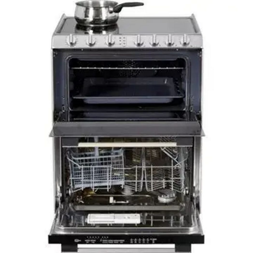 Four et lave-vaisselle combinésROSIERESTRV60NOIN/1 TRIO vitro