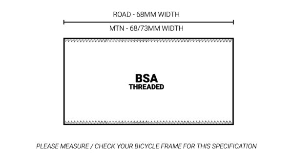 Praxis Works M30-Thru BSA Krankboks, 68/73mm