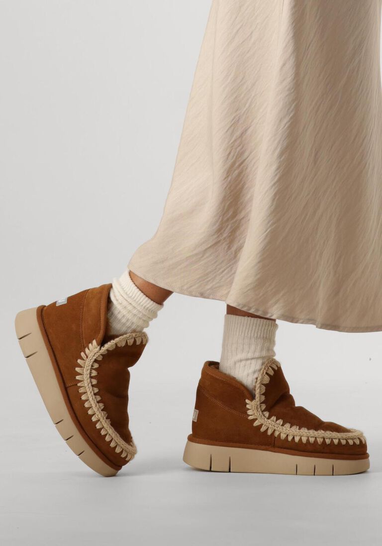 cognac mou vachtlaarzen eskimo bounce sneaker