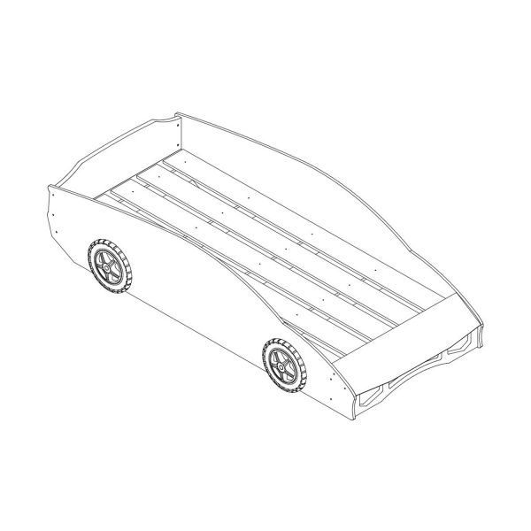 Vipack Night Speeder Autobed Rood 90 x 200 cm