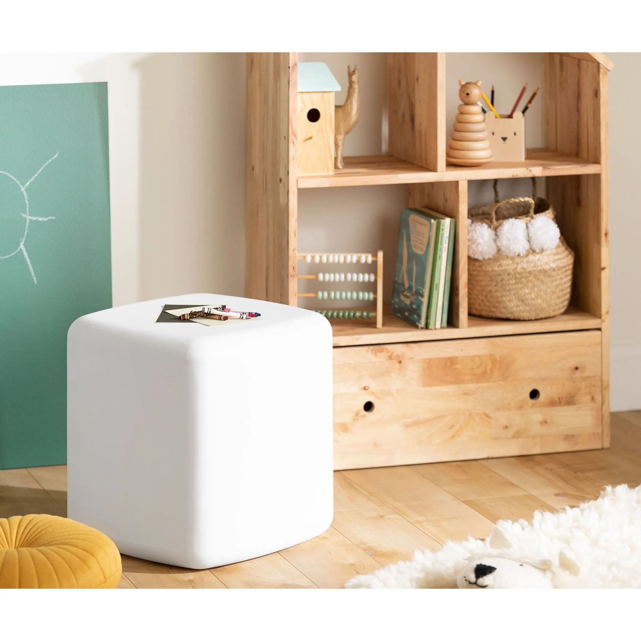 South Shore Table de Nuit  Tabouret pour Enfants - Sweedi Blanc