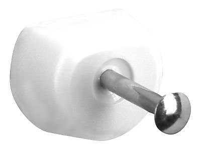 50 taquets à clouer plastique blanc ø15 mm