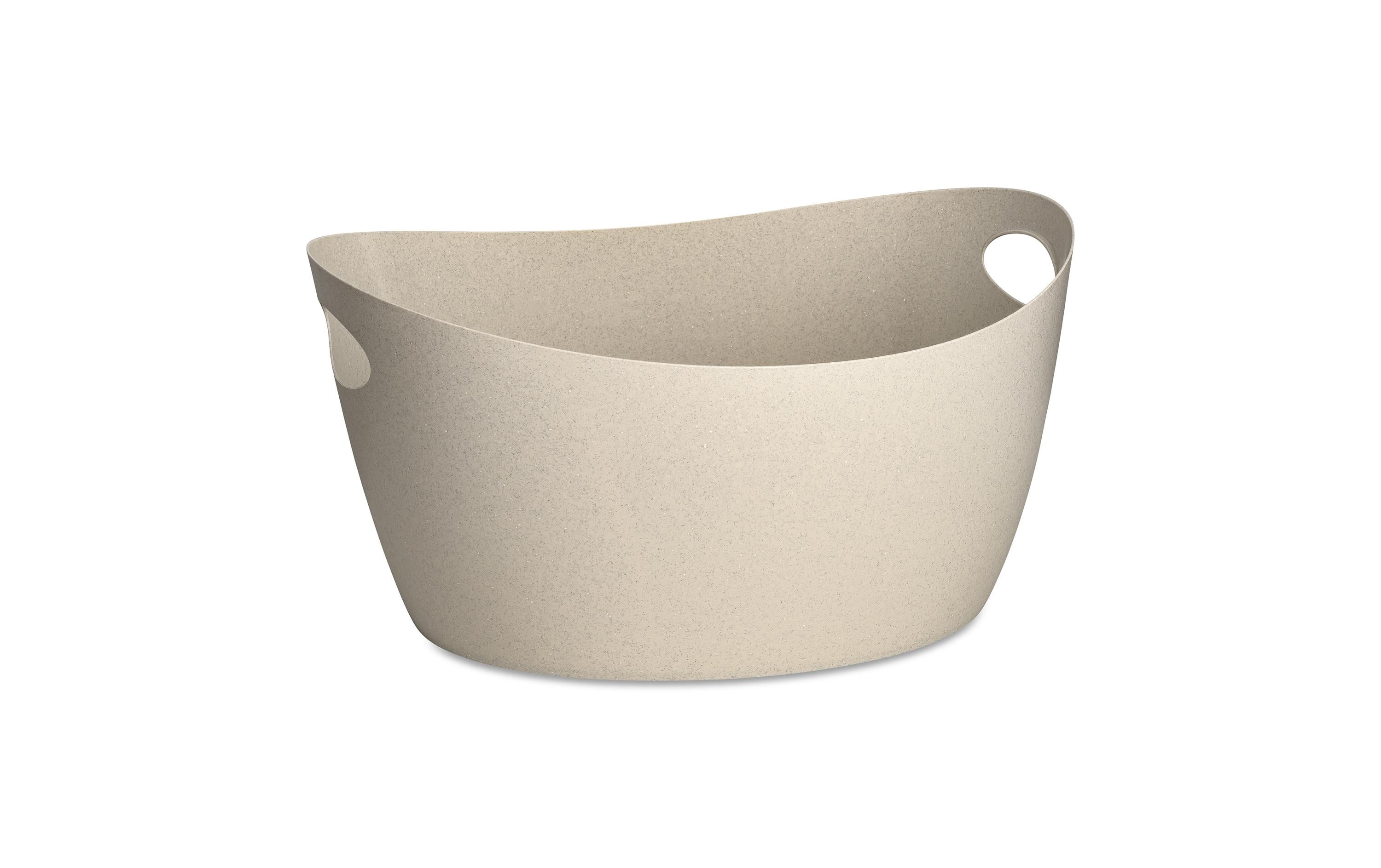 Wäschekorb Bottichelli L 15 l, Beige/GelbWäschehalter mit integrierten Griffen