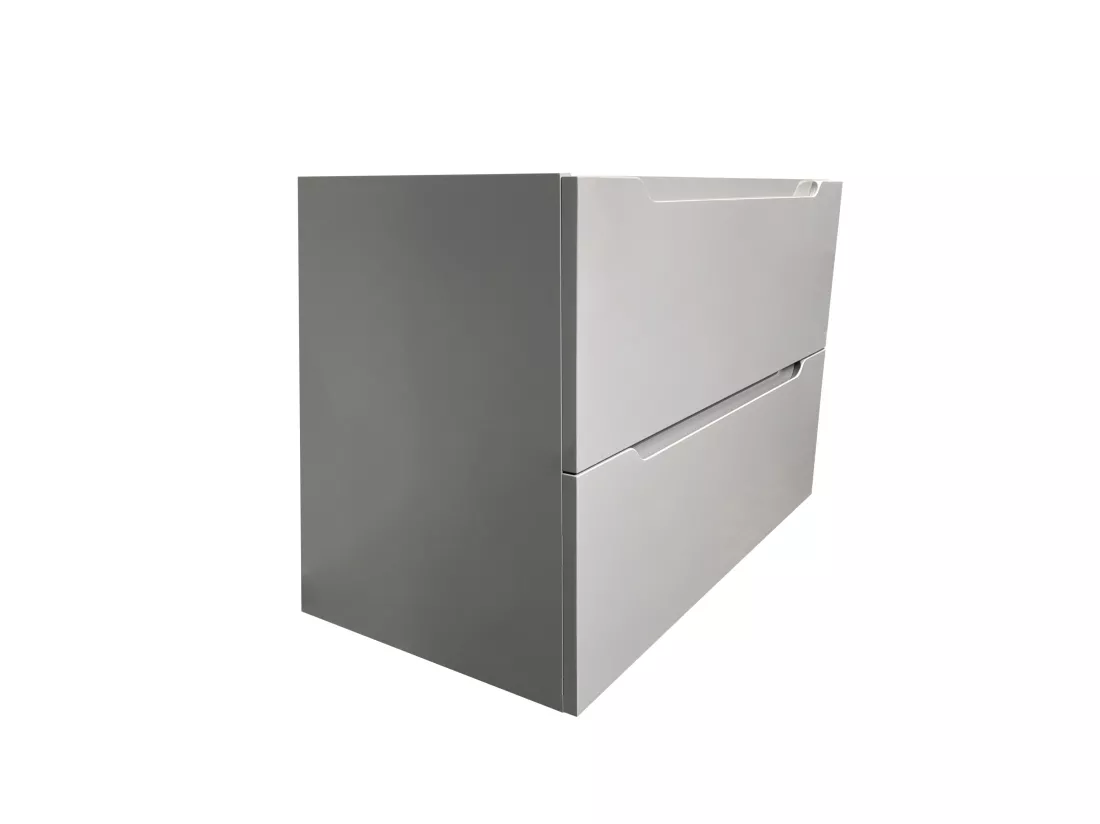 Meuble sous vasque suspendu - Gris - 80 cm - STEFANIE