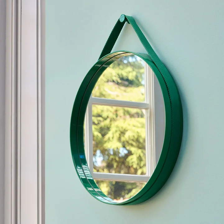 HAY - Strap Mirror No. 2 , Ø 50 cm, grün