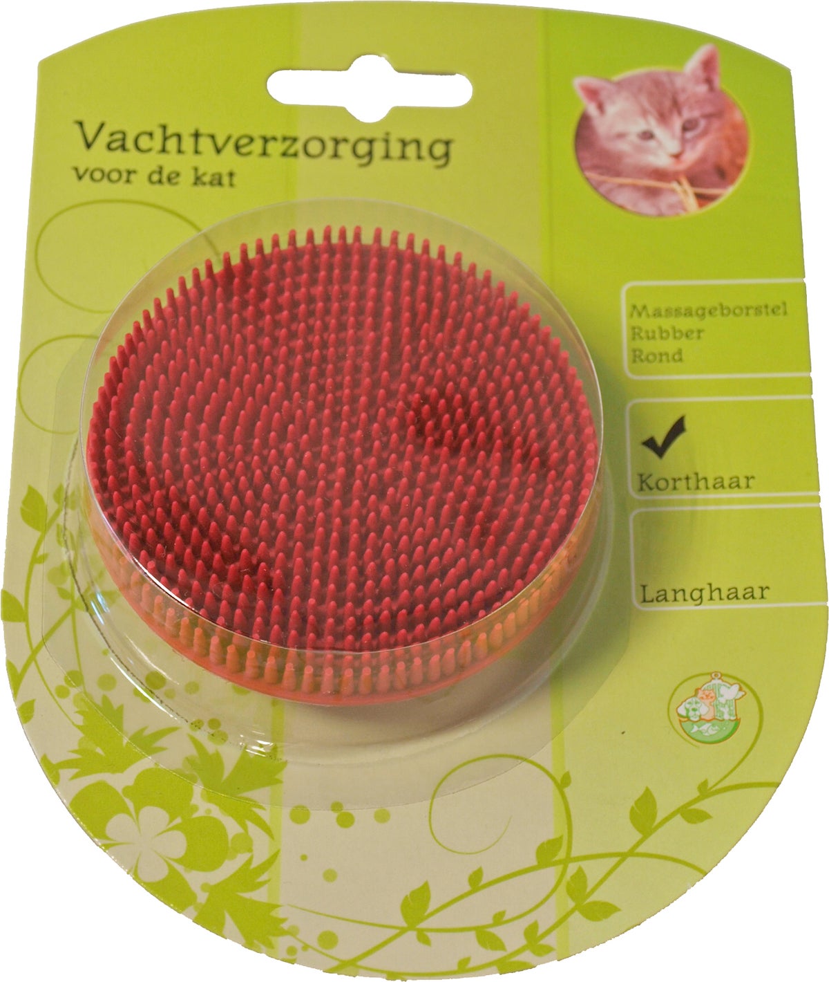 Kat rubber massage borstel rond