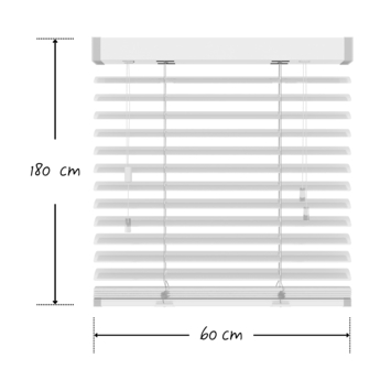 KARWEI aluminium jaloezie 50 mm matwit (kleurnr. 957) 60x180 cm (bxh)