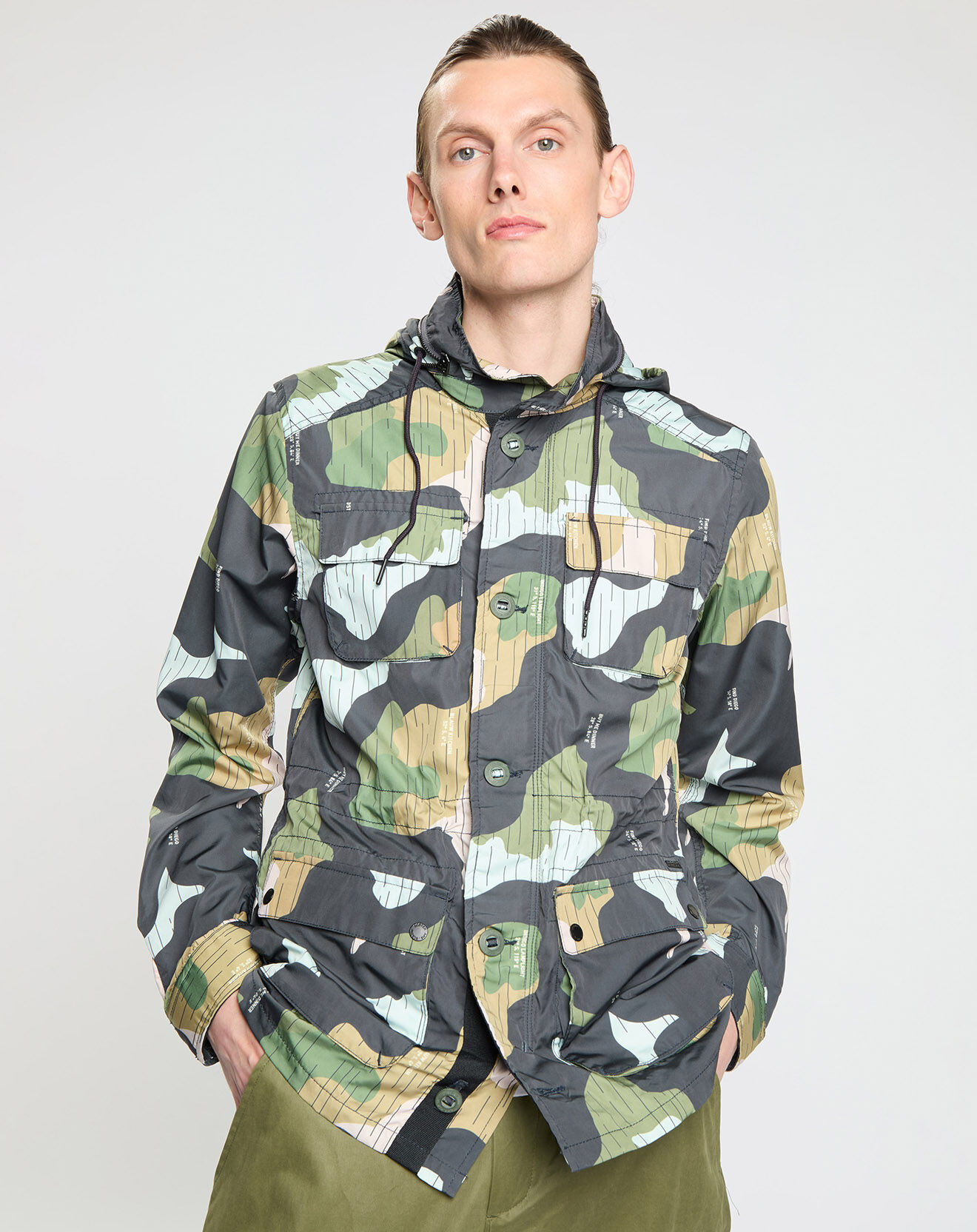 Scotch & Soda Blouson en nylon camouflage marine/multicolore