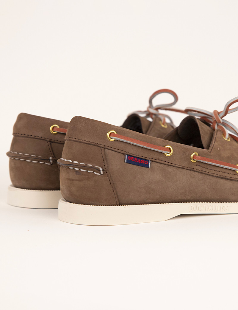 SEBAGO CHAUSSURES DOSKSIDES PORTLAND NUBUCK MARRON
